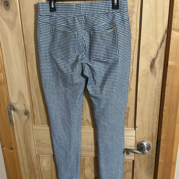 Michael Kors Skinny Leg Pull-On Pants Black/White Pattern - Picture 3 of 6